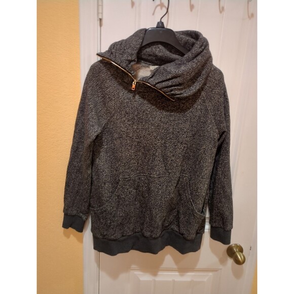 Kimi Kai Maternity Sweater Womens Size L Heather Gray Cowl Neck - Picture 7 of 13